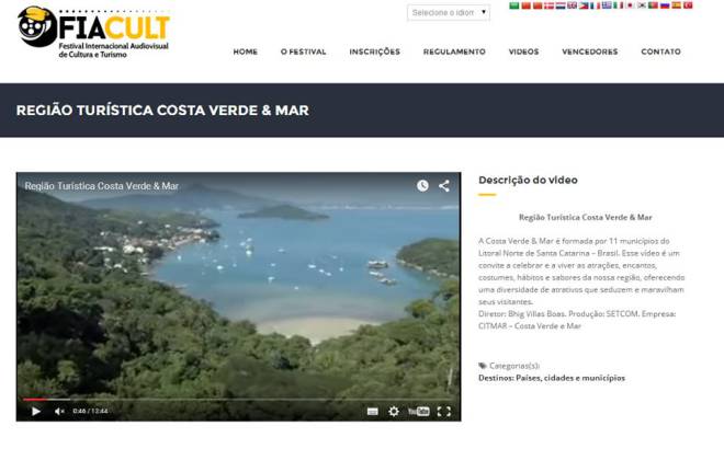 You are currently viewing Vídeo da Costa Verde & Mar é premiado em festival internacional de audiovisuais