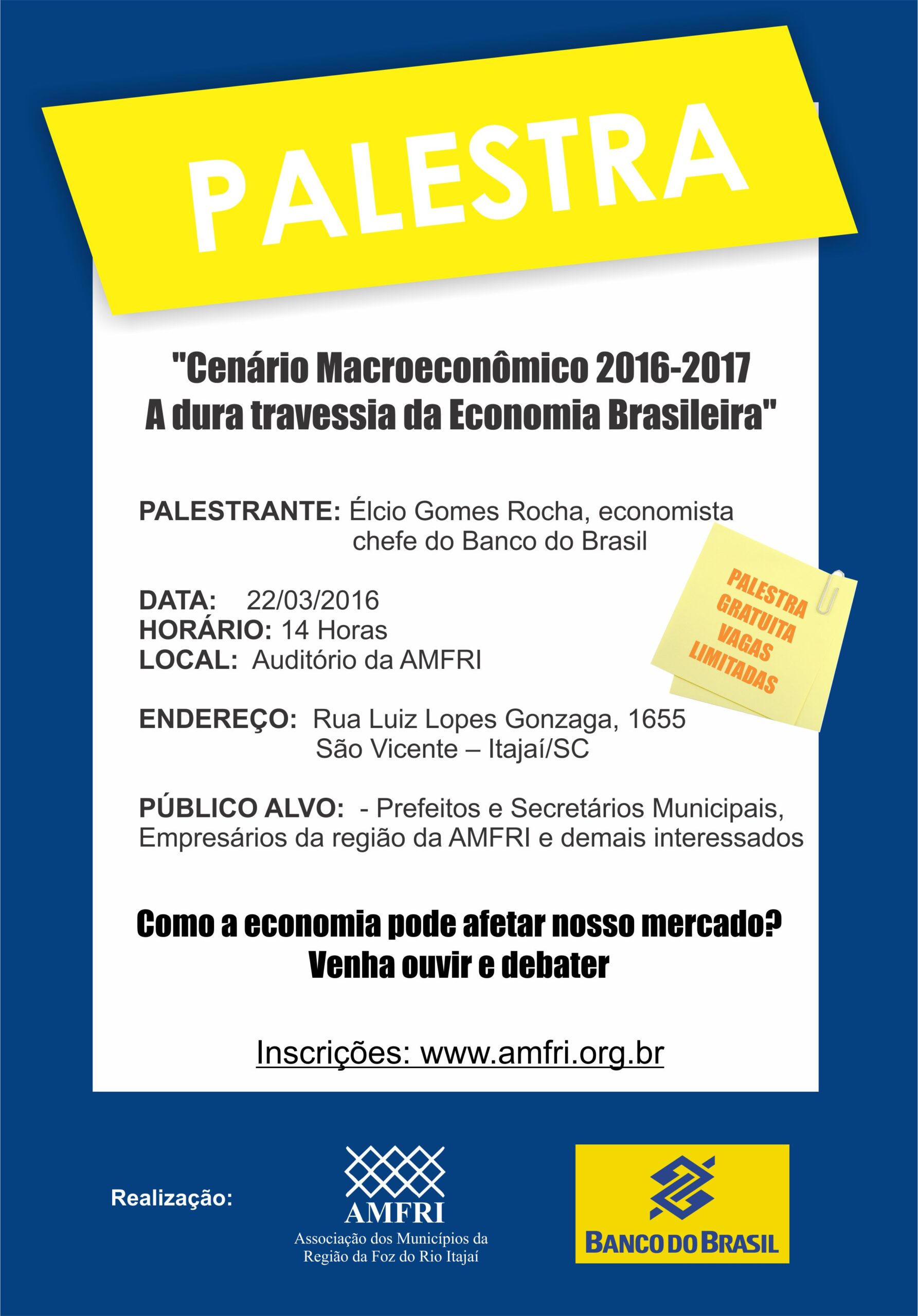 You are currently viewing Últimas vagas para a palestra gratuita Cenário Macroeconômico 2016-2017