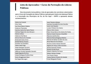 Read more about the article InovAMFRI divulga lista dos aprovados para Curso de Formação de Líderes Públicos