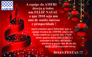 Read more about the article Comunicado: Férias Coletivas Equipe Técnica da AMFRI e Boas Festas