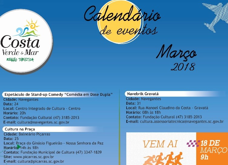 You are currently viewing Confira o Calendário de Eventos de Março da Região Turística Costa Verde & Mar