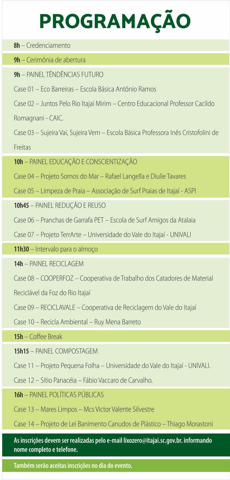 You are currently viewing Confira a programação completa do Fórum Municipal Lixo Zero de Itajaí