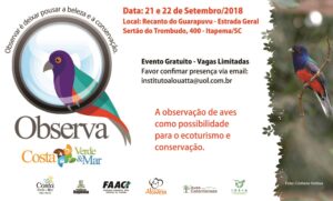 Read more about the article Evento para observação de aves na Costa Verde & Mar acontece na próxima semana