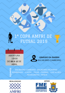 Read more about the article 1ª Copa AMFRI de Futsal terá início na próxima segunda-feira