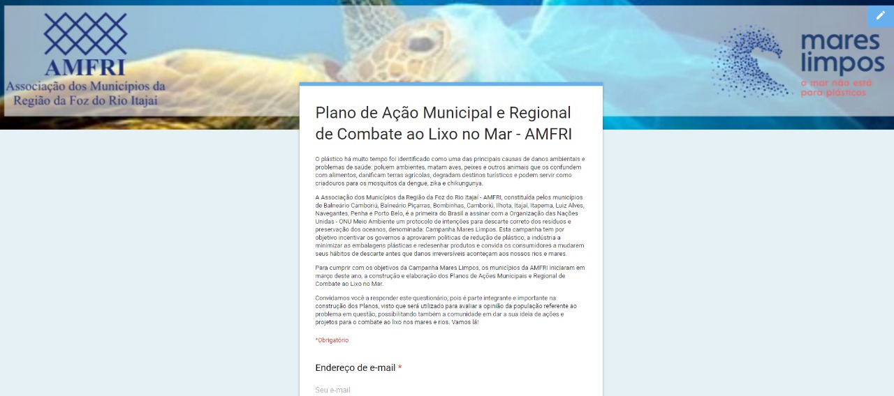 You are currently viewing Consulta Pública para o Plano de Ação Municipal e Regional de Combate ao Lixo no Mar é lançado na AMFRI