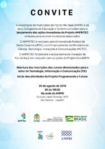 Read more about the article Aviso de Pauta: Lançamento do AMFRITEC será nesta terça-feira (20)