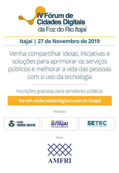 You are currently viewing Fórum de Cidades Digitais em Itajaí encerra calendário 2019 da RCD