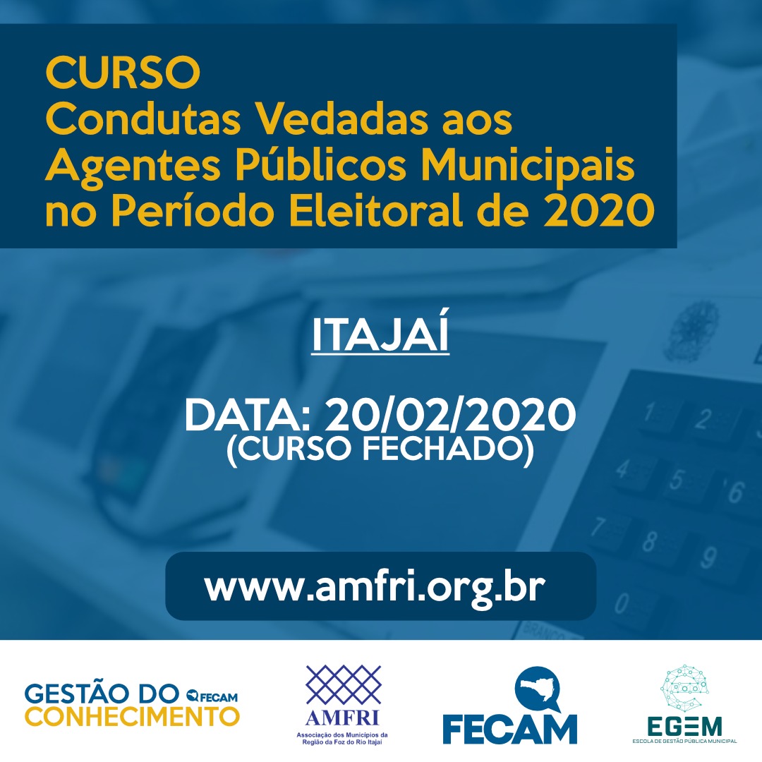 You are currently viewing AMFRI promove curso de condutas vedadas para servidores públicos da região