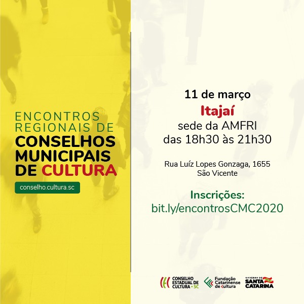 You are currently viewing Encontro Regional do Conselho Municipal de Cultura será na sede da AMFRI