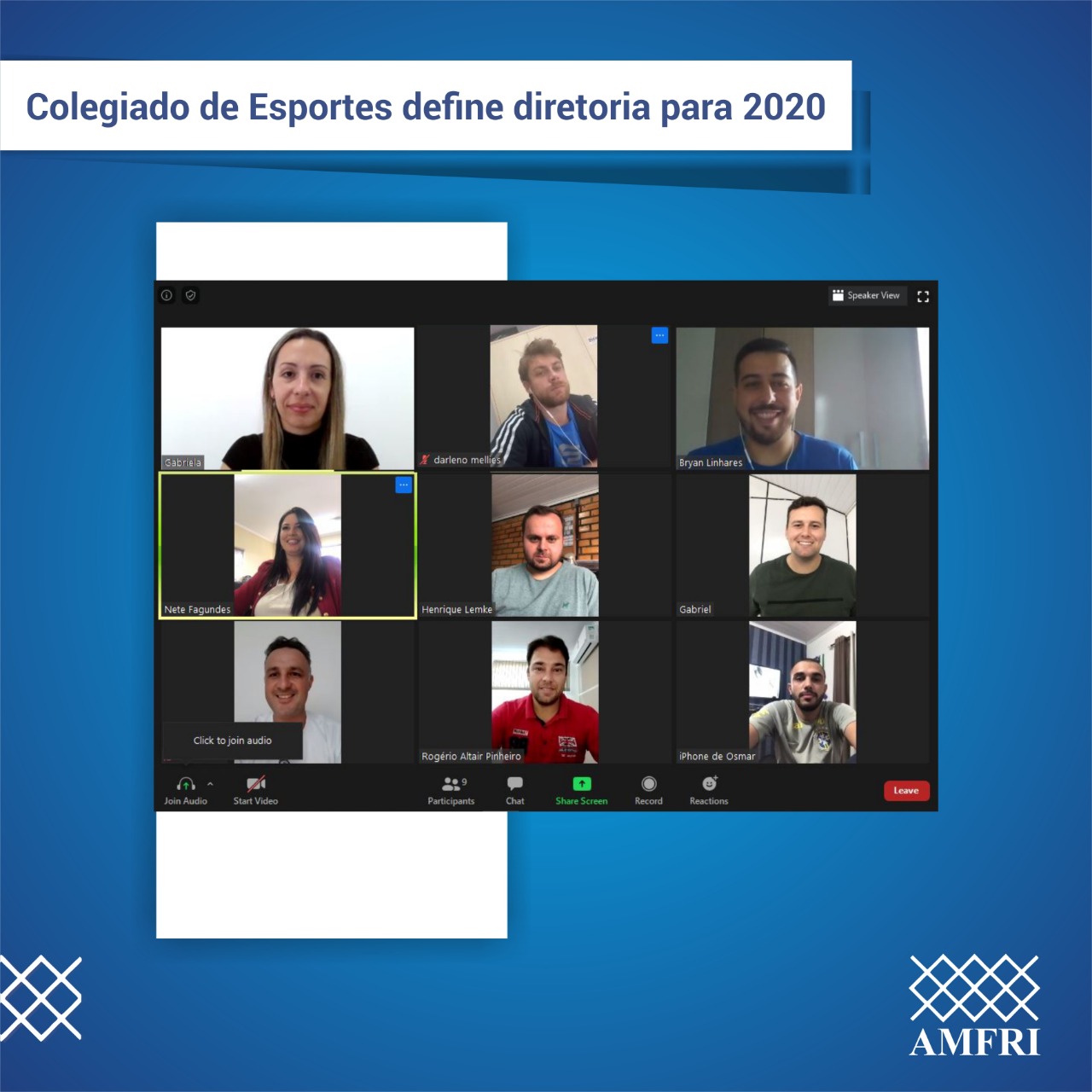 You are currently viewing Colegiado de Esportes define diretoria para 2020