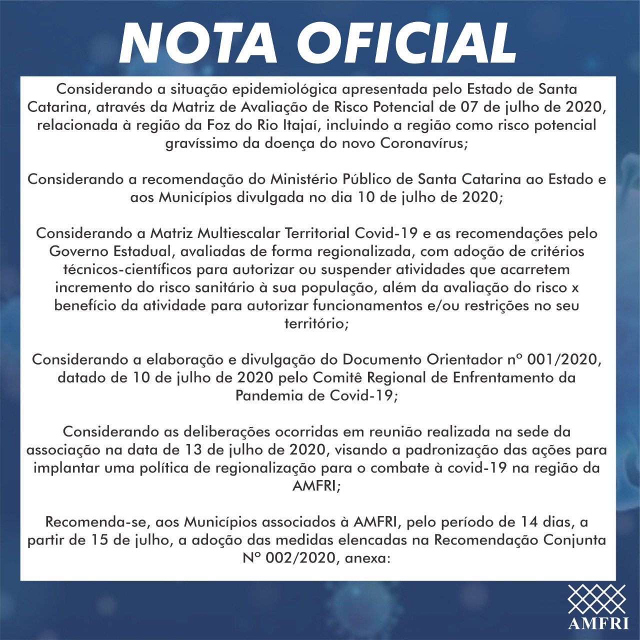 You are currently viewing Nota Oficial