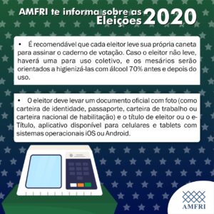 Read more about the article A AMFRI te informa sobre as Eleições 2020