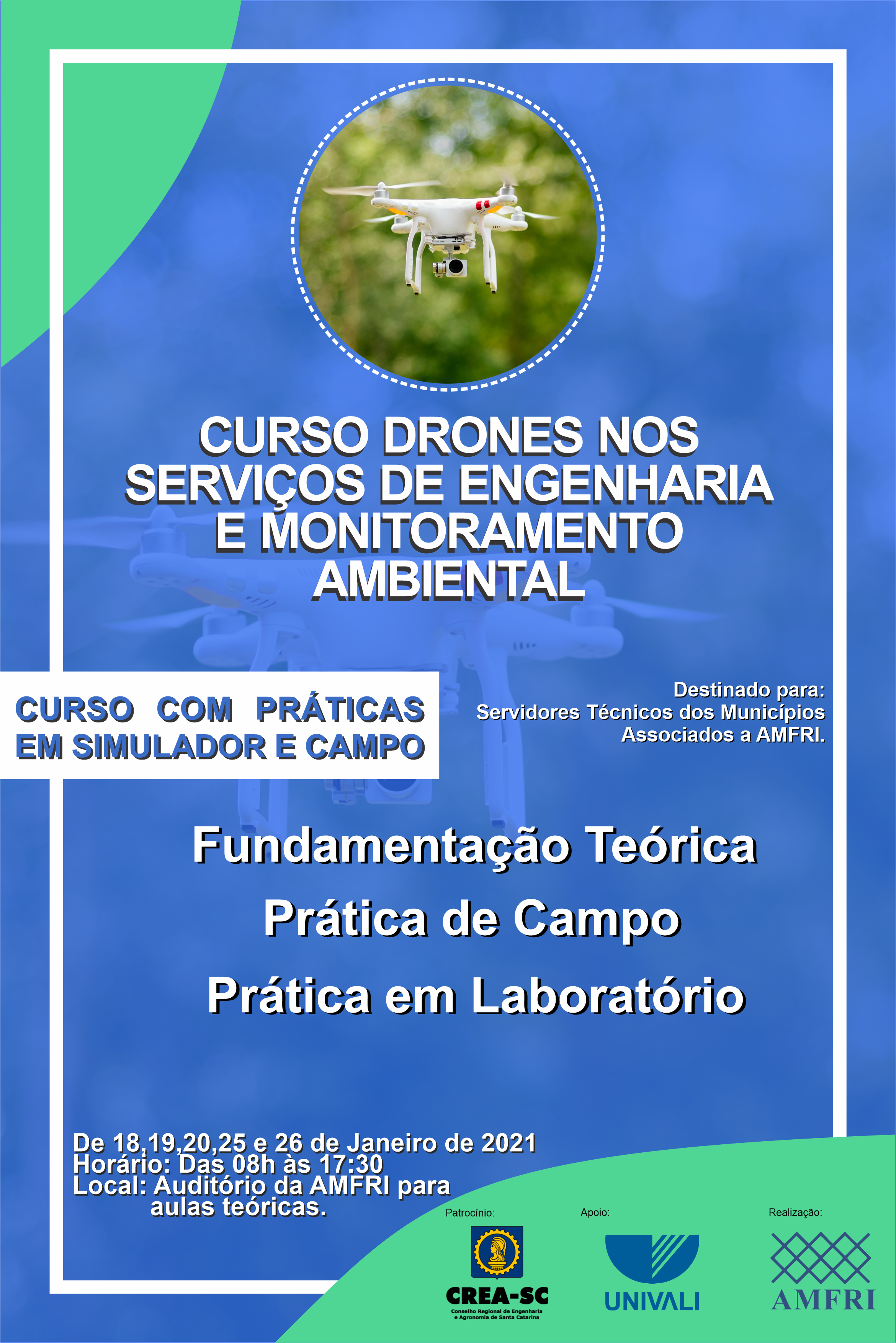 Read more about the article Inscrições abertas aos servidores públicos para curso de Drones nos Serviços de Engenharia e Monitoramento Ambiental