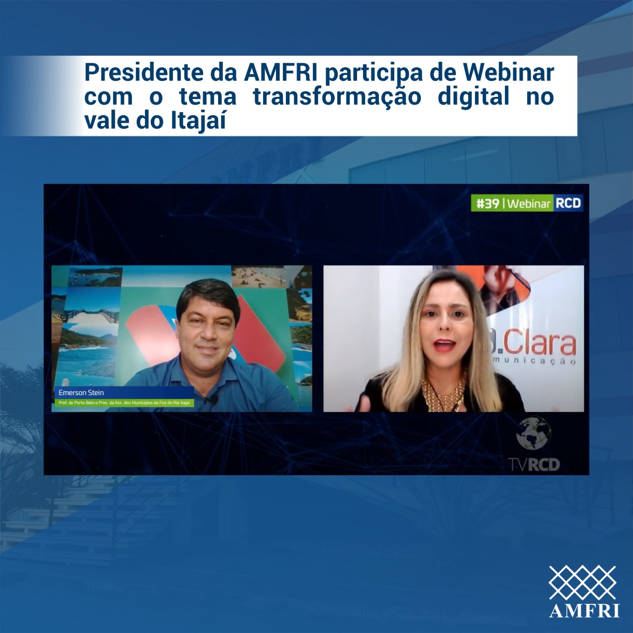 You are currently viewing Presidente da AMFRI participa de evento online sobre cidades digitais no Vale do Itajaí