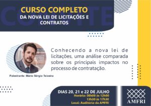 Read more about the article AMFRI promove curso sobre a nova Lei de Licitações e Contratos