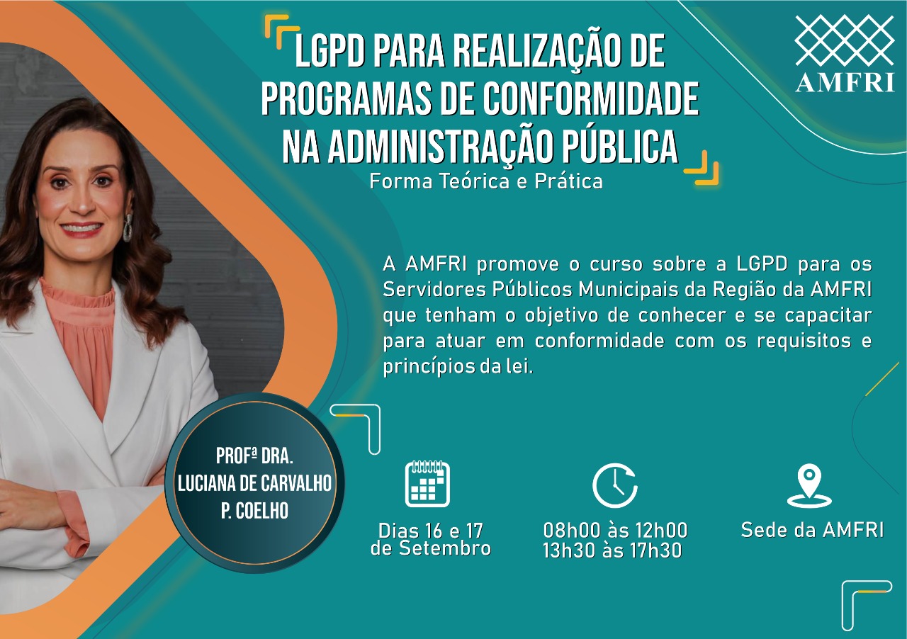 You are currently viewing AMFRI promove curso sobre a Lei Geral de Proteção de Dados Pessoais