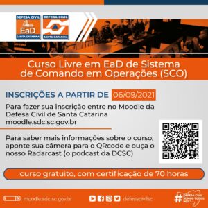 Read more about the article Inscrições abertas para o Curso de Sistema de Comando em Operações da Defesa Civil