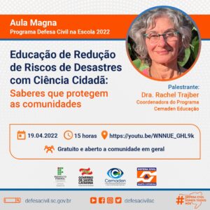 Read more about the article Aula Magna do Curso EaD do Programa Defesa Civil na Escola 2022