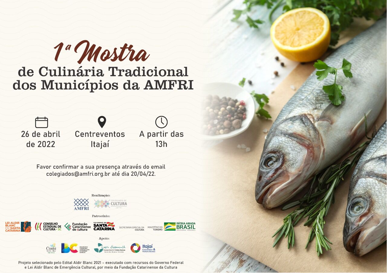 You are currently viewing Colegiado de Cultura promove 1º Mostra de Culinária Tradicional dos Municípios da AMFRI