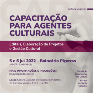 Read more about the article Promovido pela FCC, região da AMFRI recebe capacitação para agentes culturais em editais, elaboração de projetos e gestão