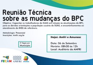 Read more about the article AMFRI participa de reunião técnica sobre as mudanças do BPC