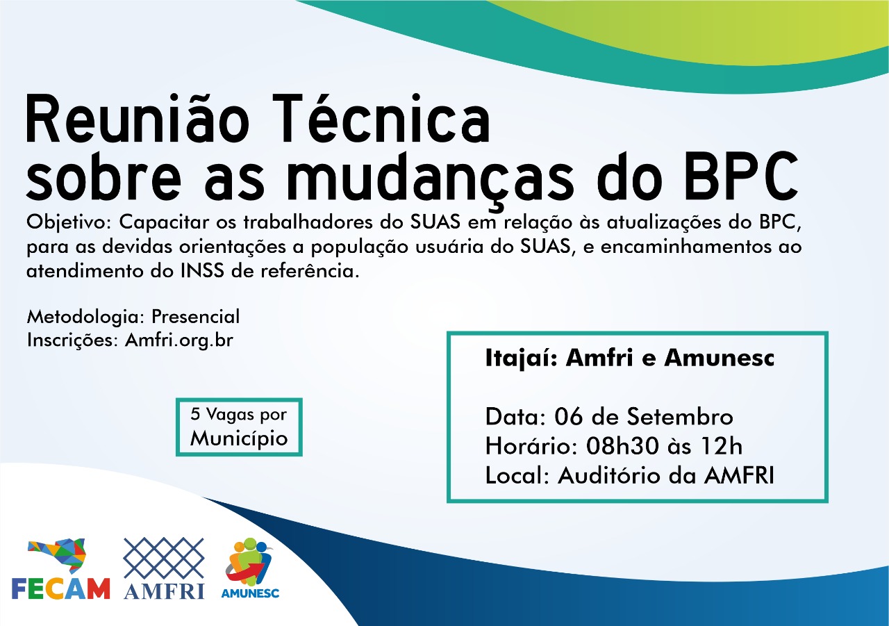 You are currently viewing AMFRI participa de reunião técnica sobre as mudanças do BPC