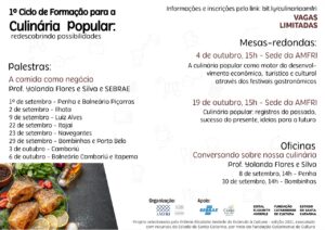 Read more about the article Colegiado de Cultura promove 1º Ciclo de Formação para a Culinária Popular