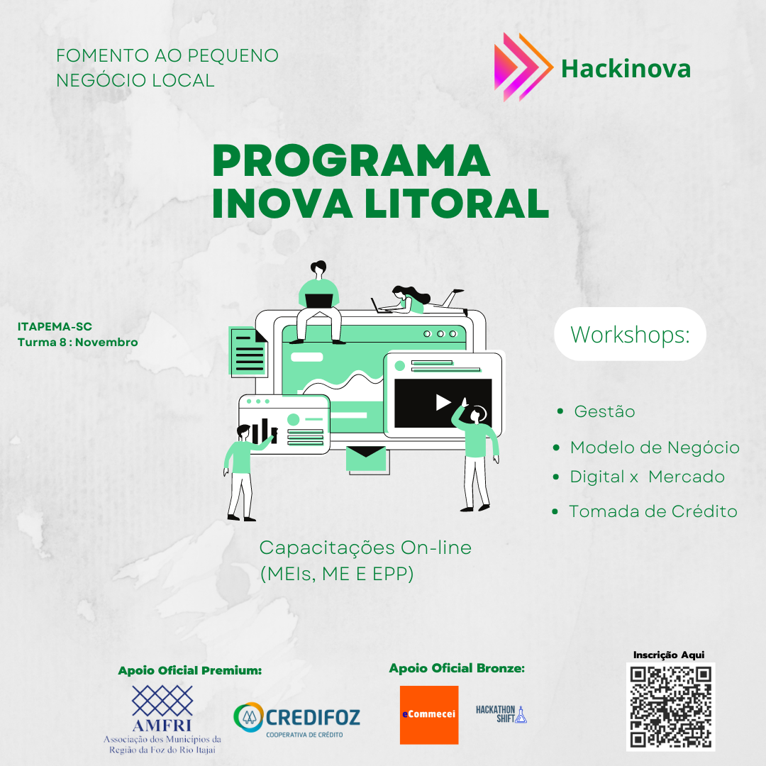 You are currently viewing Programa Inova litoral – HACK INOVA 2022 Turma 8 Itapema – On-Line