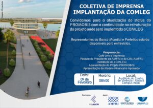 Read more about the article AVISO DE PAUTA: Coletiva de Imprensa e Implantação do COMLEG