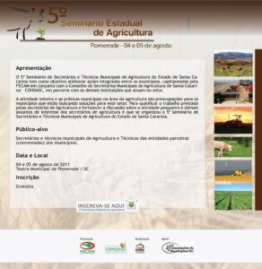 Read more about the article 5º Seminário de Secretários Municipais de Agricultura será realizado no mês de agosto