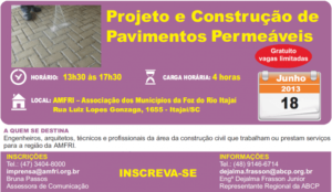 Read more about the article AMFRI promove capacitação sobre Pavimentos Permeáveis