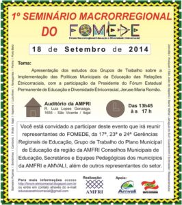 Read more about the article 1º Seminário Macrorregional do FOMEDE acontece nesta quinta-feira