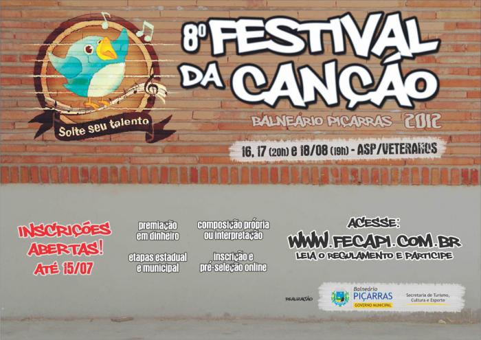 You are currently viewing Festival da Canção vai distribuir R$18 mil em prêmios