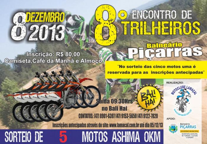 You are currently viewing 8º Encontro de Trilheiros acontece nesse domingo em Balneário Piçarras