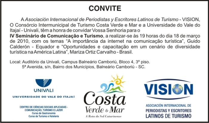 You are currently viewing Convite IV Seminário de Comunicacao e Turismo