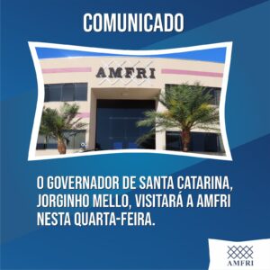 Read more about the article Governador de Santa Catarina visita AMFRI nesta quarta-feira.